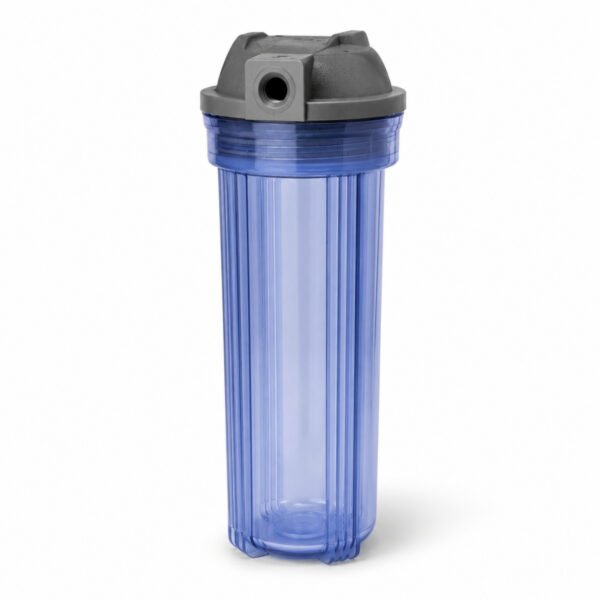 Carcasa Portafiltro PEAD Rosca 10x2,5  Filtro Purificador Agua 1/4 TRANSPARENTE