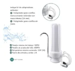 Purificador Agua Sobre Mesada In/out 1/4- Elimina Cloro - Image 11
