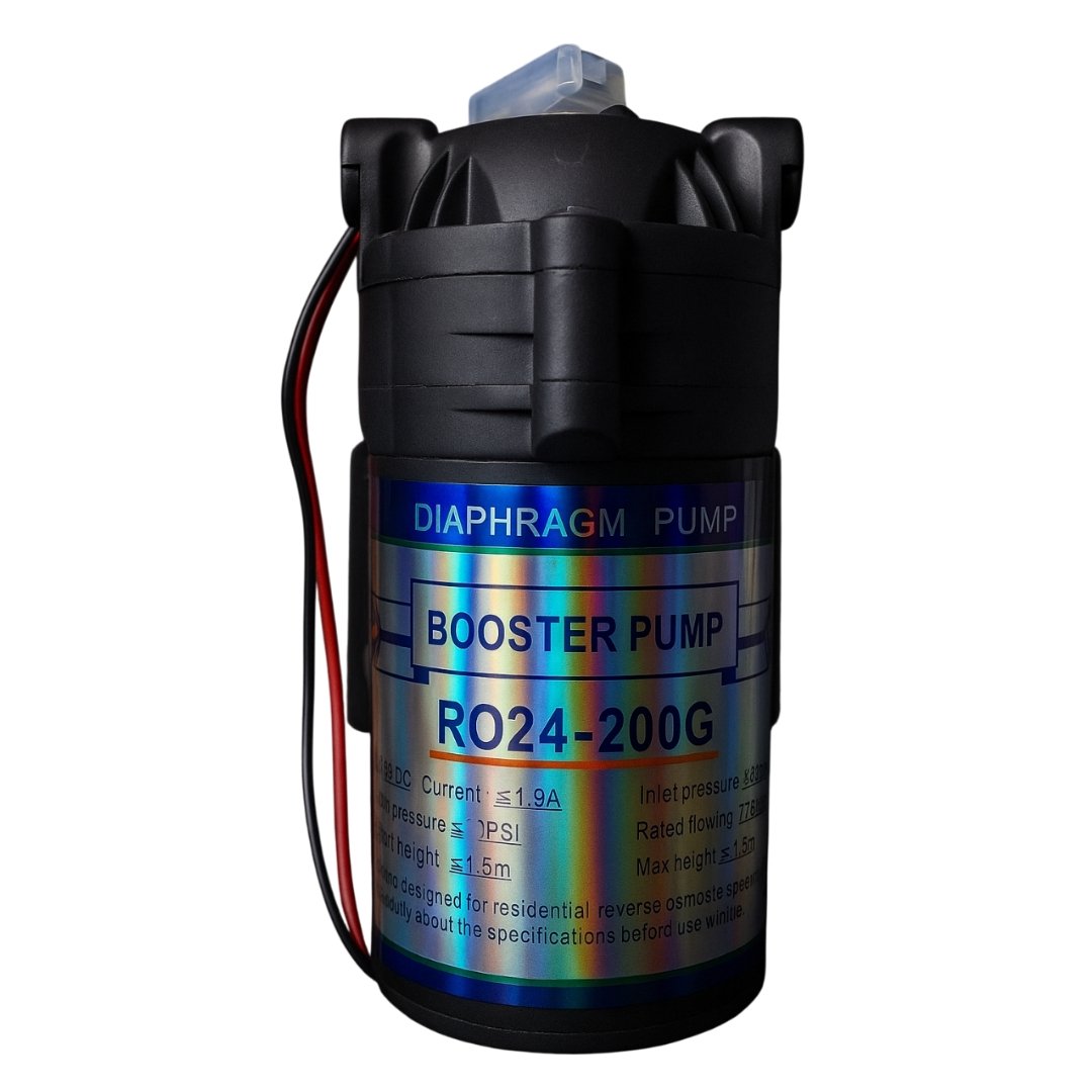 bomba diafragma Bomba de agua 24V para ósmosis inversa 200 GPD con presión de trabajo de 72 PSI y flujo de 1900 ml/min
