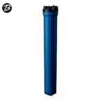 Carcasa portafiltro de agua azul 20 x 2.5 pulgadas con conexión NPT 3/4 para sistemas de ósmosis inversa y filtración domiciliaria