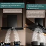 Campana Extractora Inteligente Europea negro 180w T12 - Image 2