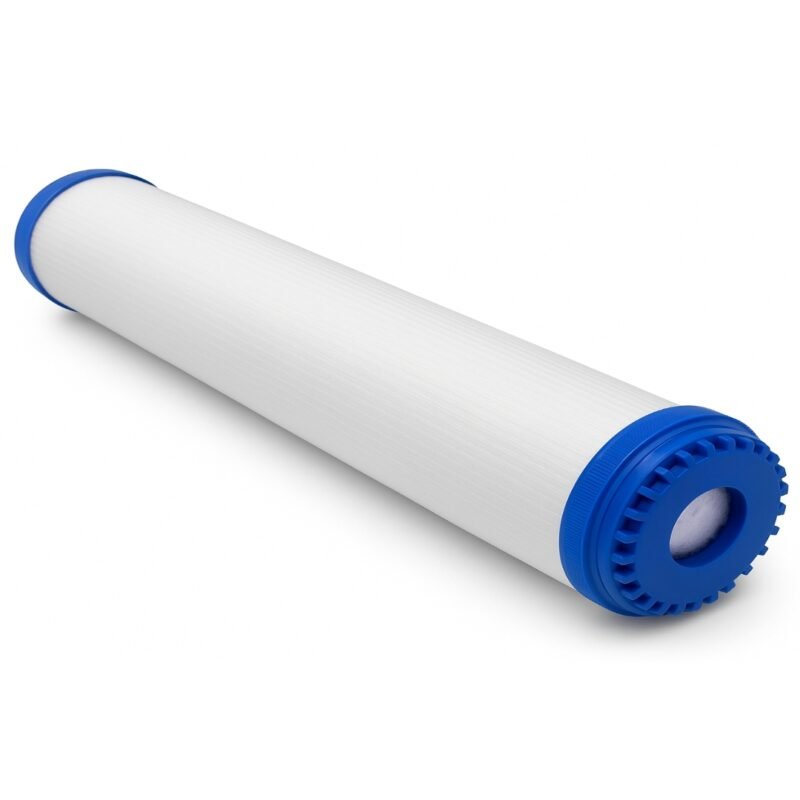 Filtro GAC 20 x 2.5 pulgadas de carbón activado granular para sistemas de filtración de agua potable.