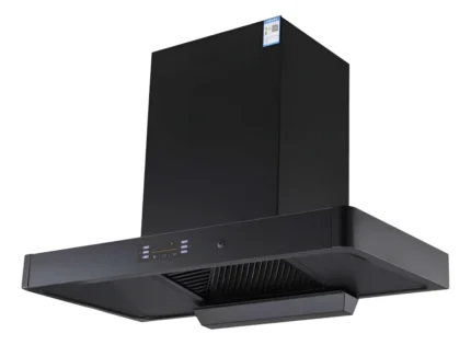 Campana extractora negra inteligente 90 cm – Control táctil, sensor y voz – 180W