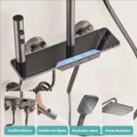 Columna de Ducha Inteligente Monocomando panel digital grande Negro MS084 - Image 7