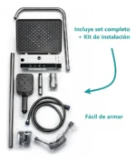 Columna de Ducha Inteligente Monocomando panel digital grande blanco MS081 - Image 2