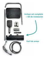 Columna de Ducha Inteligente Monocomando panel digital chico Gris MS082 - Image 4