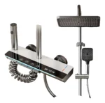 Columna de Ducha Inteligente Monocomando panel digital grande blanco MS081