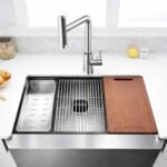 Set Grifo acero inoxidable + Bacha Cocina Acero Granero Rectangular Premium