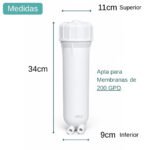 Carcasa Porta Membrana Osmosis Ro Agua Con Llave Para 2812 - Image 3