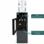 Dispenser COMPRESOR frio calor BIDON PANEL DIGITAL GRIS Y NEGRO - Image 3