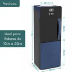 Dispenser COMPRESOR  frio calor para BIDON AZUL Y NEGRO CON MANIJA - Image 4